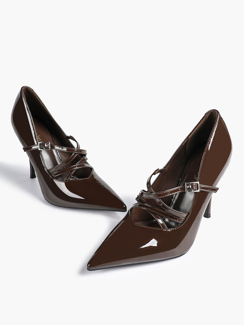 Cross Buckle Slingback Heels - Classic Pointed Toe Pumps