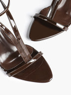 Women's Pointed Toe T-Strap High Heel Sandals -Summer, Wedding Guest, Date Night