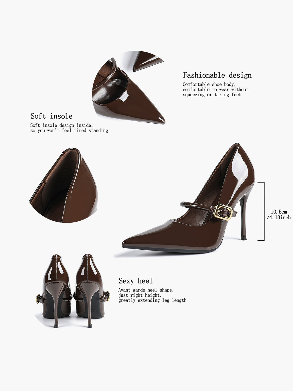 Pointed Toe Mary Jane Pumps Heels - Weddings Formal Event Heels