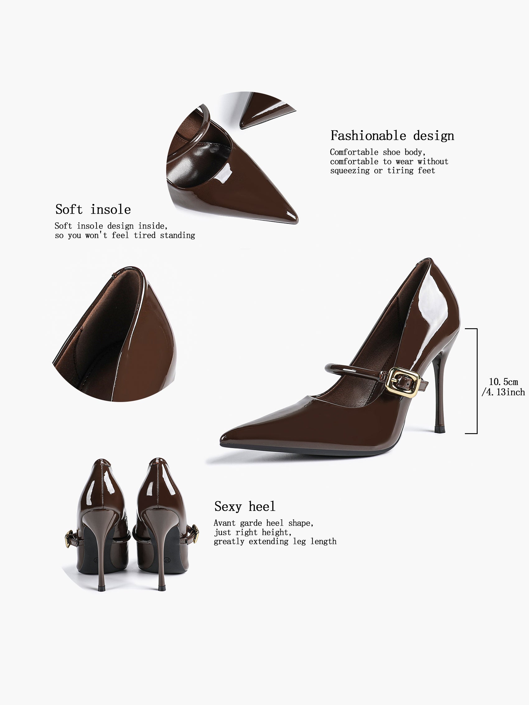Pointed Toe Mary Jane Pumps Heels - Weddings Formal Event Heels