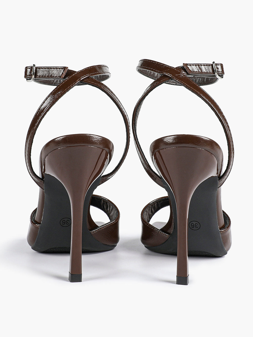 Women's Black Square Toe Ankle Strap Heeled Sandals Wedding Party Casual Shoes
