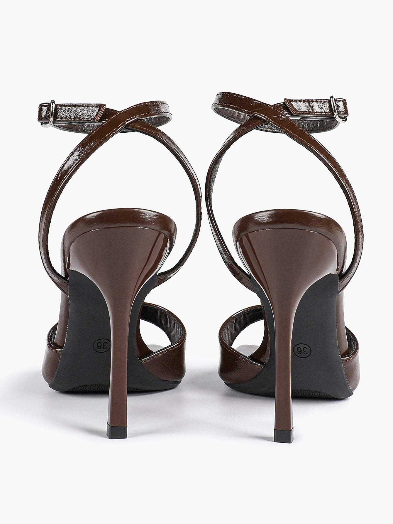 Women's Black Square Toe Ankle Strap Heeled Sandals Wedding Party Casual Shoes