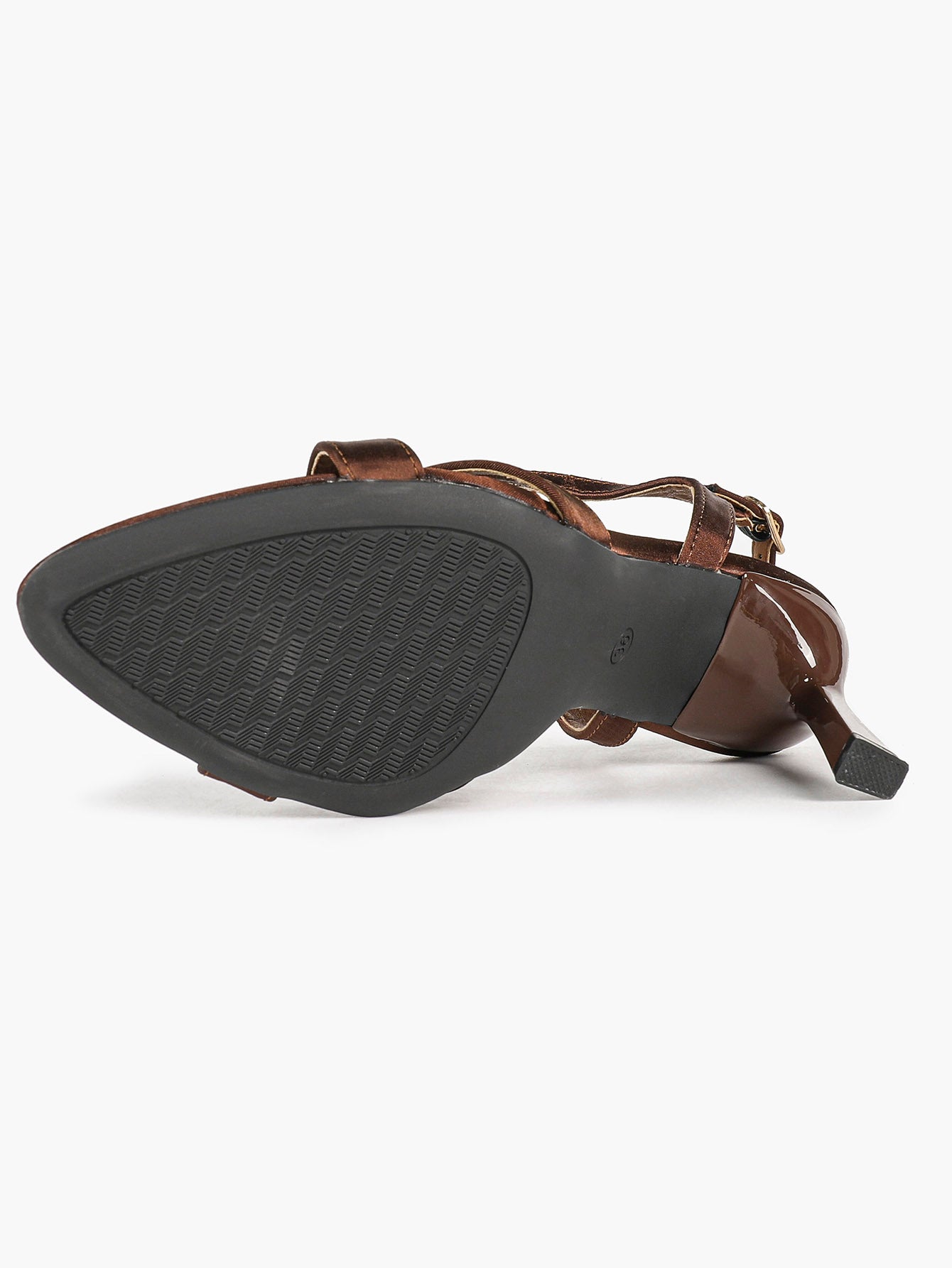 Velvet Mocha: Brown Satin Knotted Sandals for Warm Autumn/Winter Sophistication