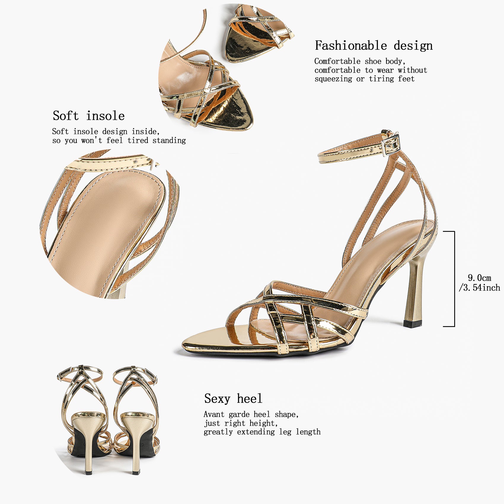 Crisscross Strappy Ankle Strap Metallic Silver Stiletto Sandals Party Date Night