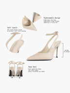 Pointed Toe Ankle Strap Classic Heels – Office Evening Pumps
