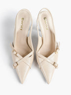 Women's Buckle Accent Pointed Toe Pumps Heels - Party Date Night Heels