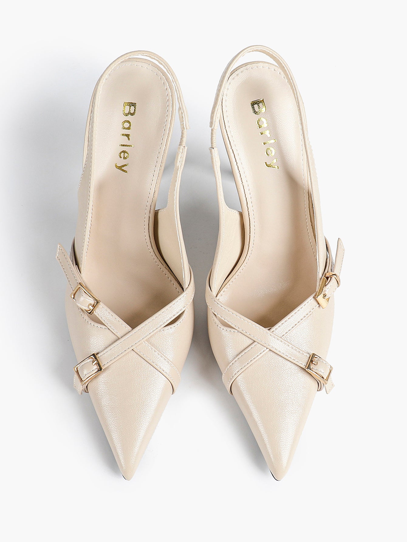 Women's Buckle Accent Pointed Toe Pumps Heels - Party Date Night Heels