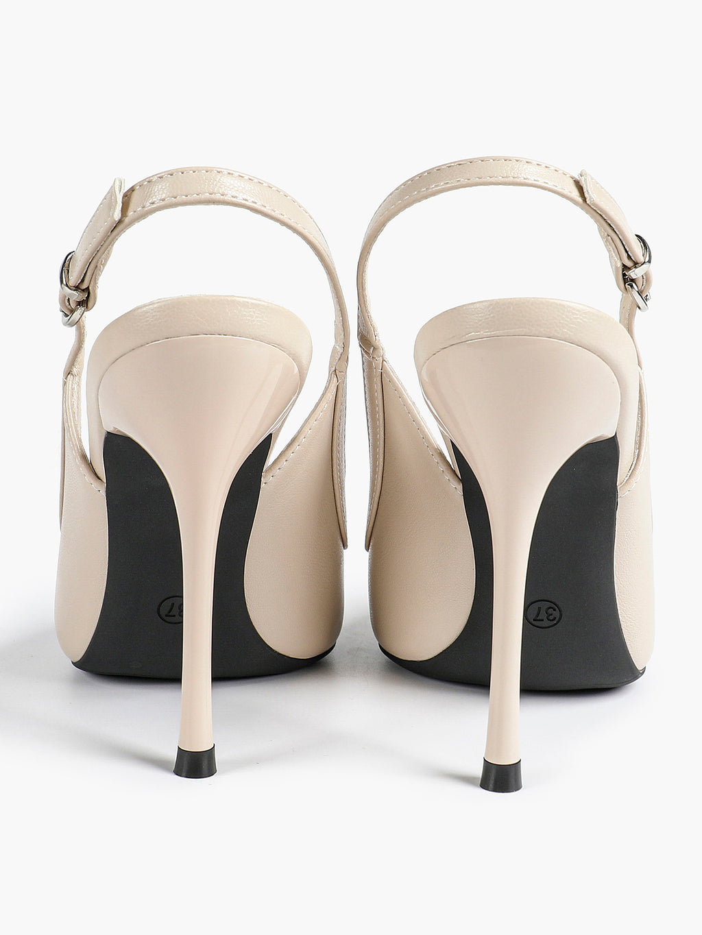 Glossy Patent Slingback Heels | Pointed Toe Formal Heels