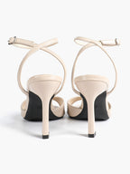 Open Toe Single Band Ankle Strap Heels Adjustable Sandals for Summer Date