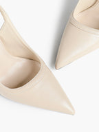 Glossy Patent Slingback Heels | Pointed Toe Formal Heels
