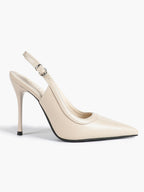 Glossy Patent Slingback Heels | Pointed Toe Formal Heels