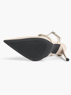 Double Strap Slingback Pointed Toe Stiletto Heels - Mary Jane Style Pumps