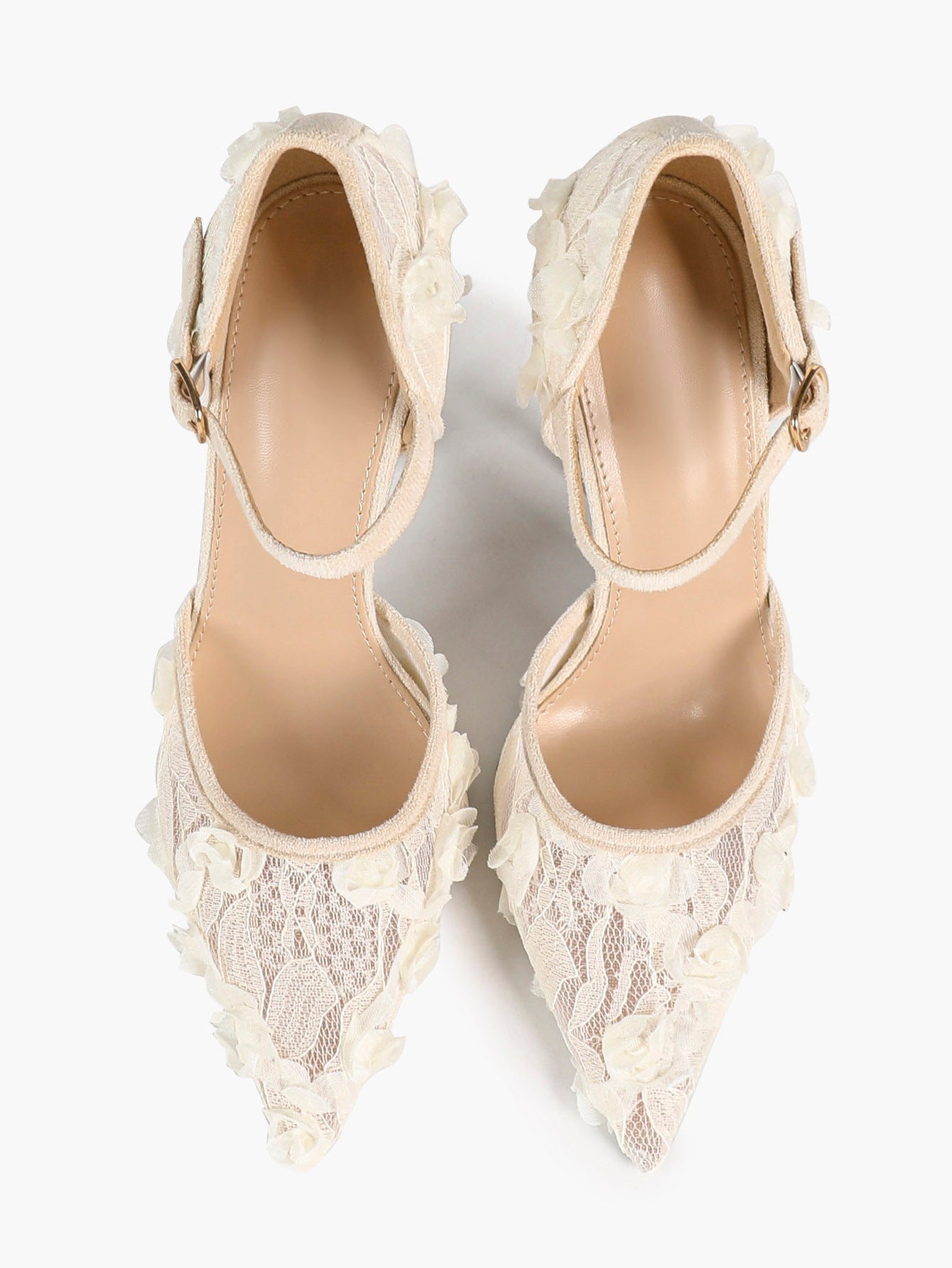 The Gilded Dream: Beige Sequin Mesh Stilettos for Elegant Evening Affairs