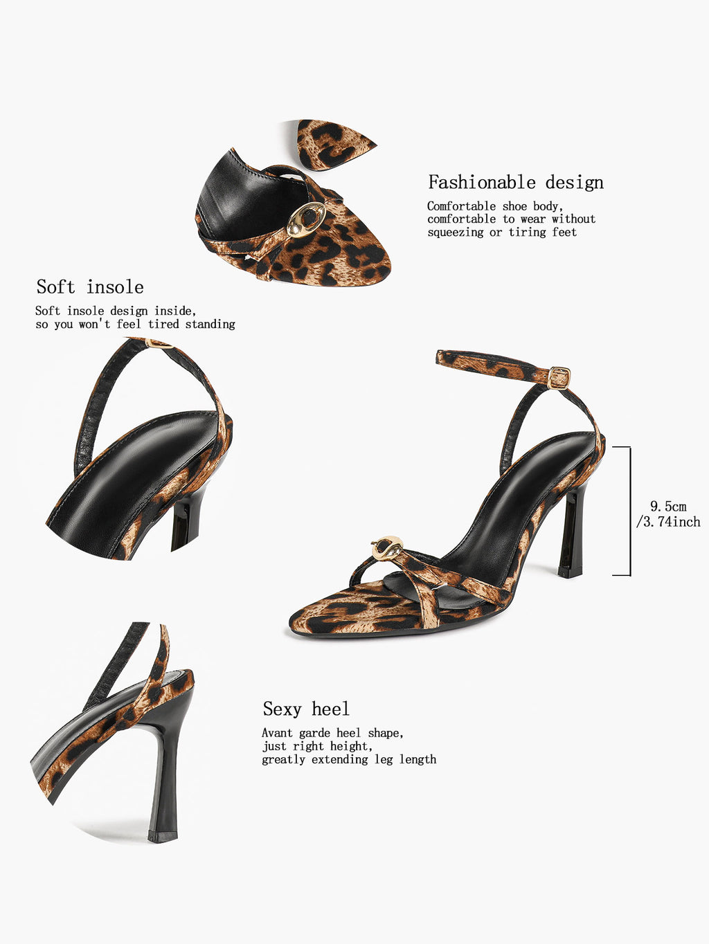 Urban Wild: Leopard Print Cross-Strap Heels for Effortless City Style