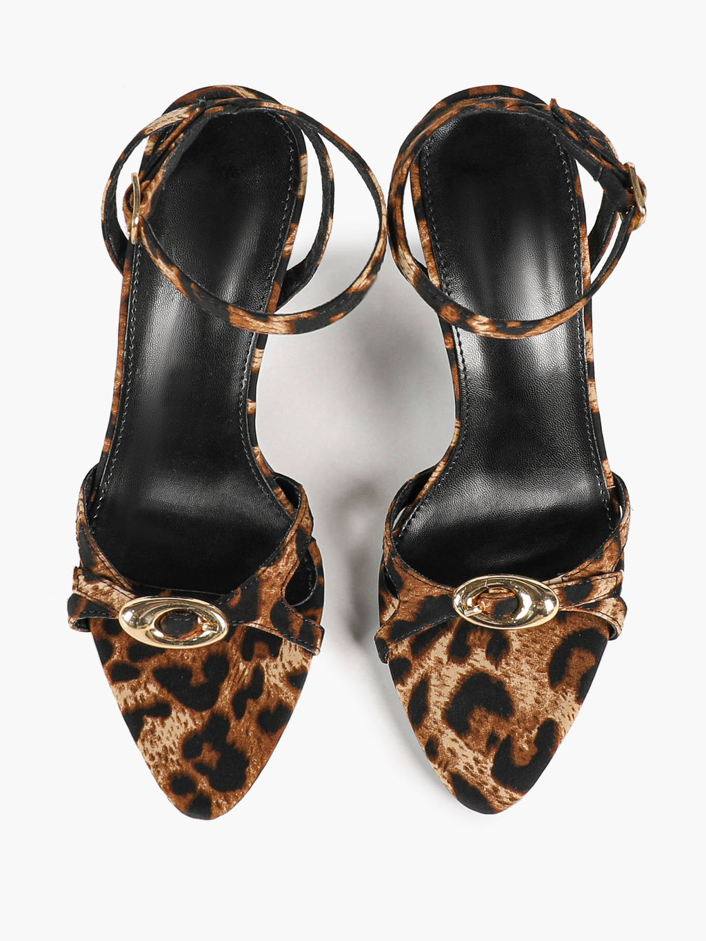 Urban Wild: Leopard Print Cross-Strap Heels for Effortless City Style