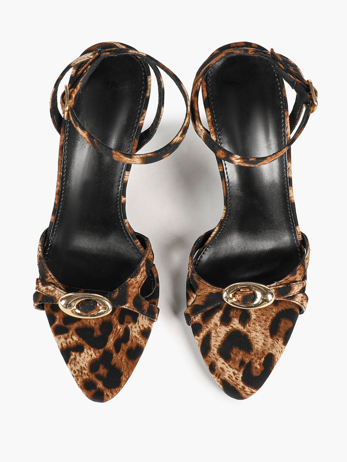 Urban Wild: Leopard Print Cross-Strap Heels for Effortless City Style