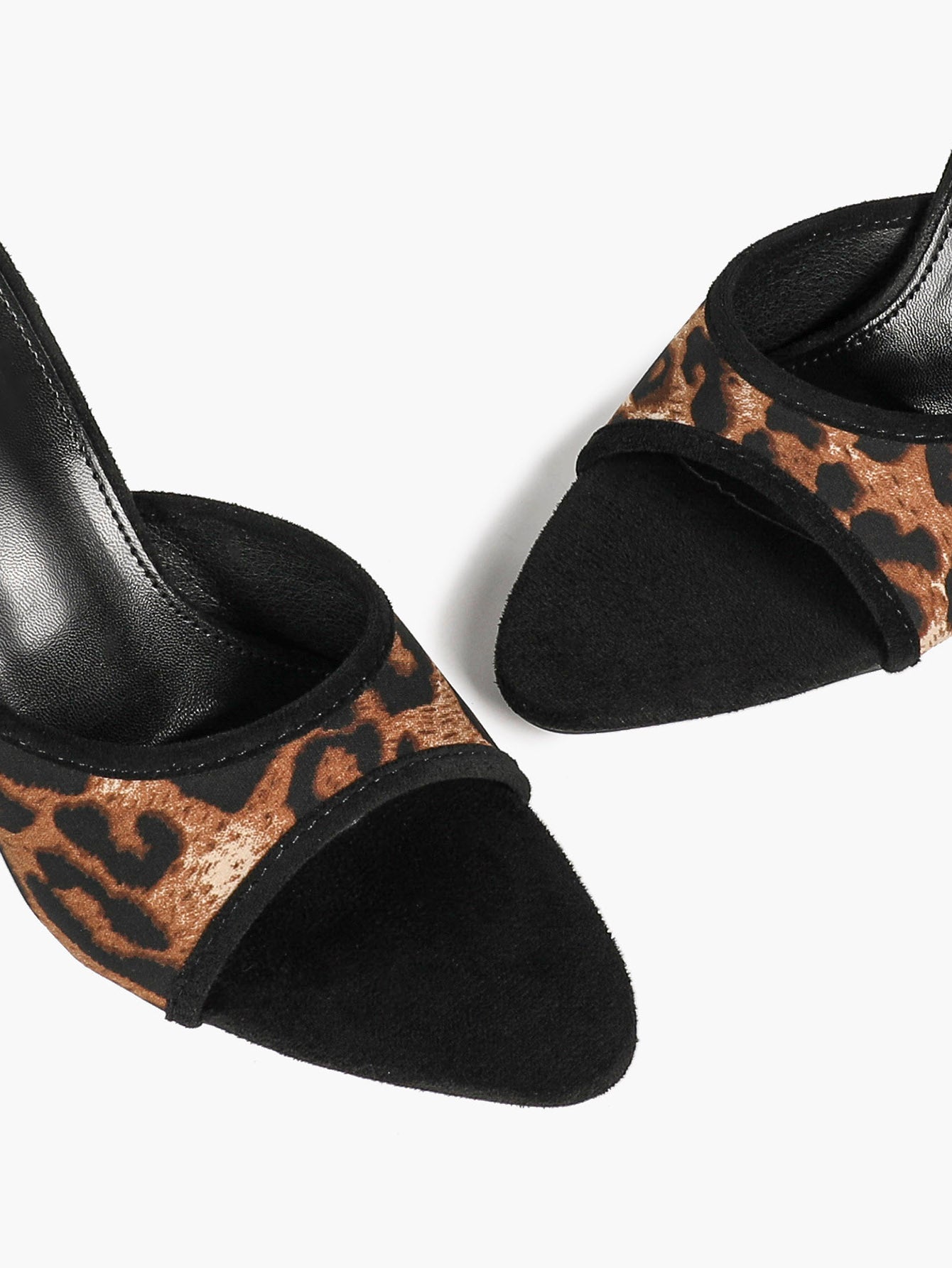 The Effortless Muse: Black Suede & Leopard Mules with a Sculpted 3.74" Heel