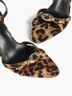 Urban Wild: Leopard Print Cross-Strap Heels for Effortless City Style