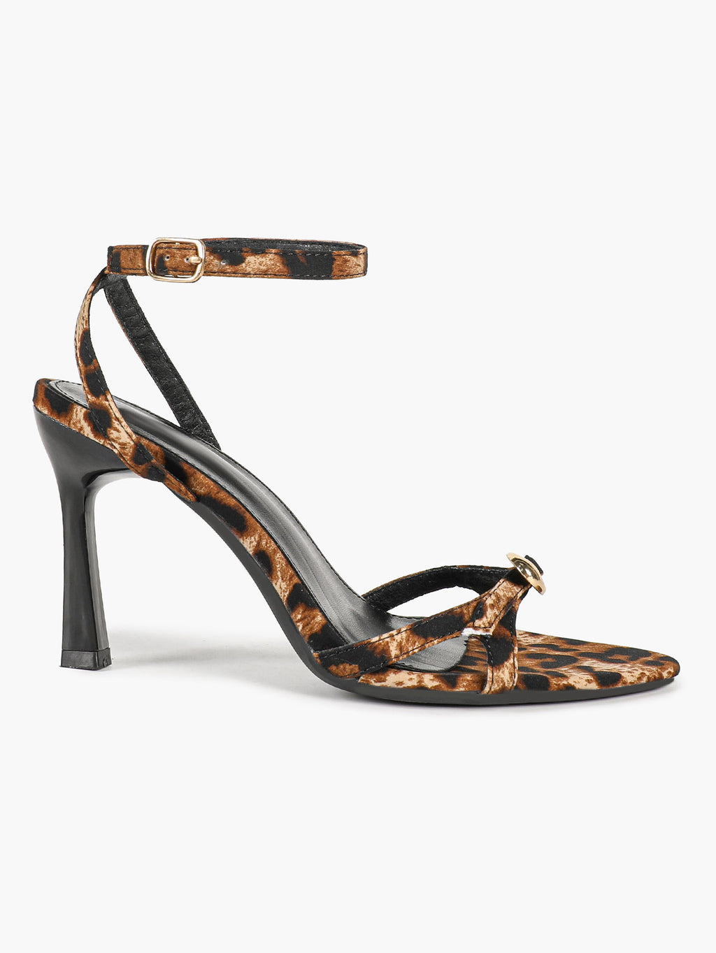 Urban Wild: Leopard Print Cross-Strap Heels for Effortless City Style