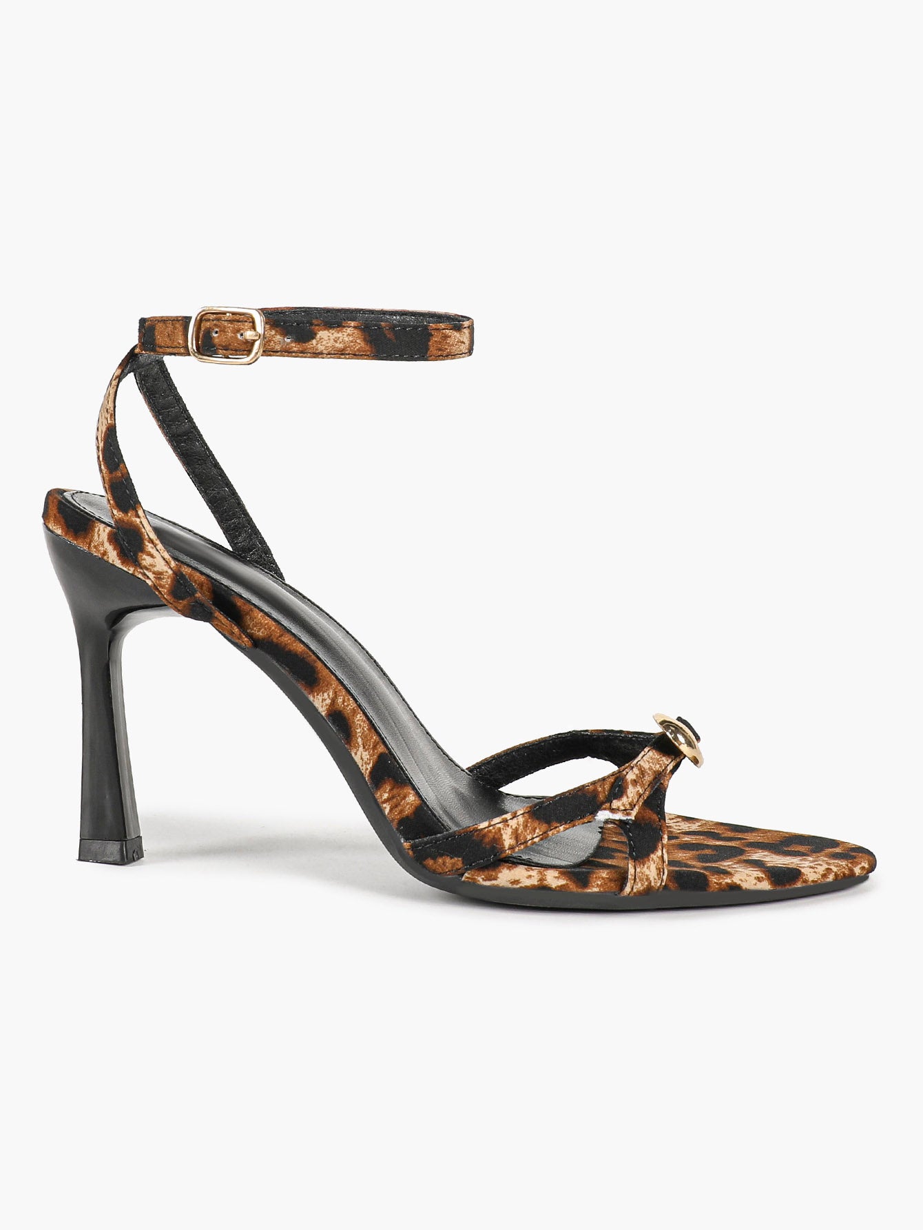 Urban Wild: Leopard Print Cross-Strap Heels for Effortless City Style