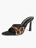 The Effortless Muse: Black Suede & Leopard Mules with a Sculpted 3.74" Heel