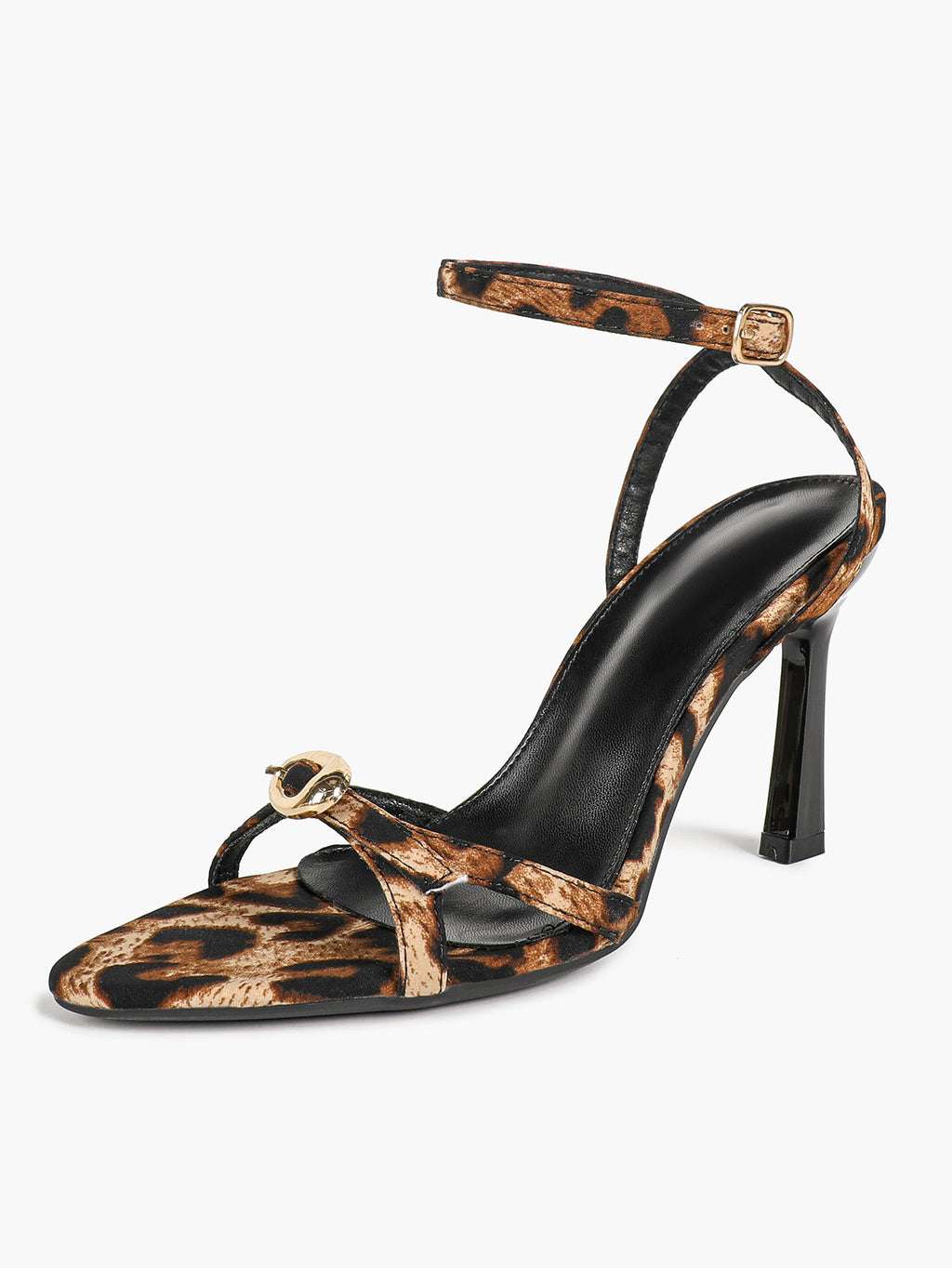 Urban Wild: Leopard Print Cross-Strap Heels for Effortless City Style