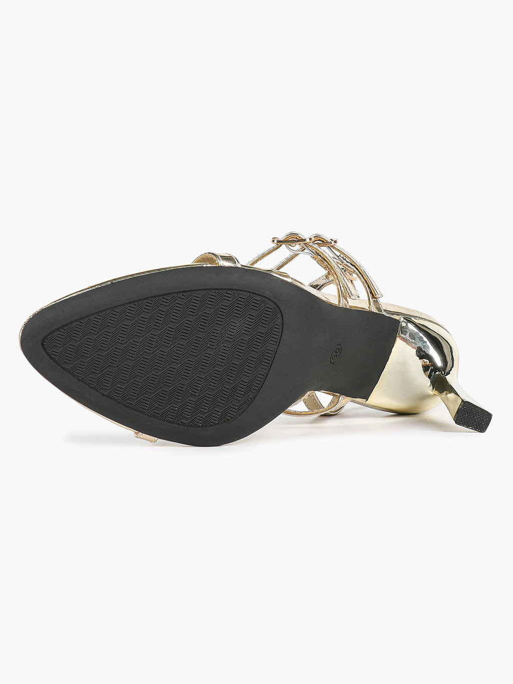 Custom-Fit Metallic Heels - 3 Adjustable Buckle Sandals for a Perfectly Secure Walk
