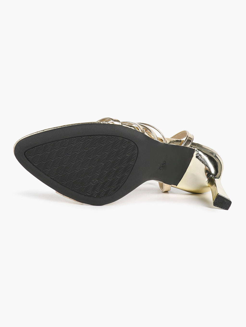 Barely-There Gold: Lightweight Metallic Parallel Strap Heels with a 3.74" Lift