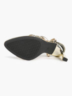 Barely-There Gold: Lightweight Metallic Parallel Strap Heels with a 3.74" Lift
