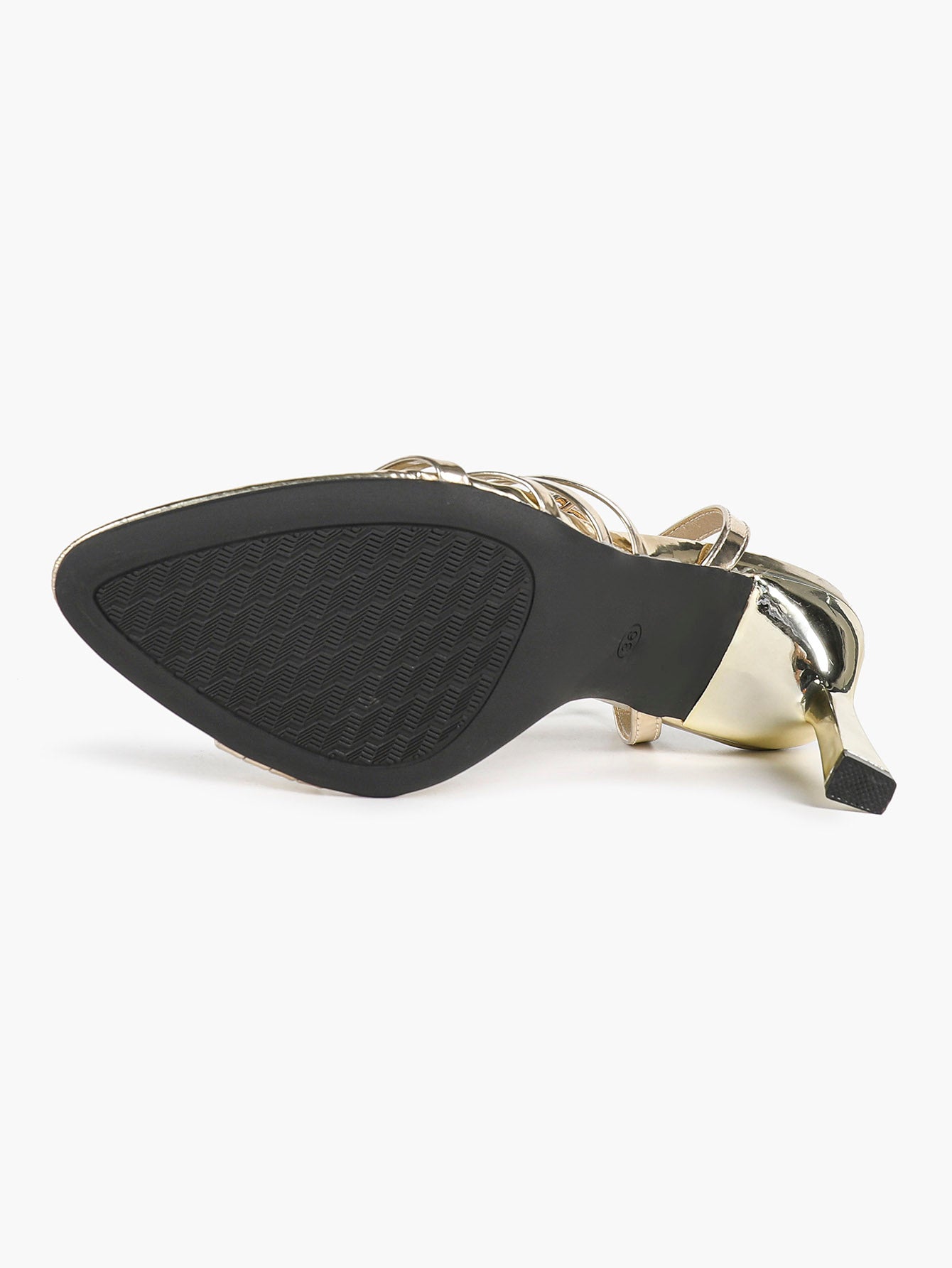 Barely-There Gold: Lightweight Metallic Parallel Strap Heels with a 3.74" Lift