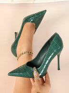 Pointed Toe Stiletto Heels Classic Formal Pumps for Business Office Daily Work
