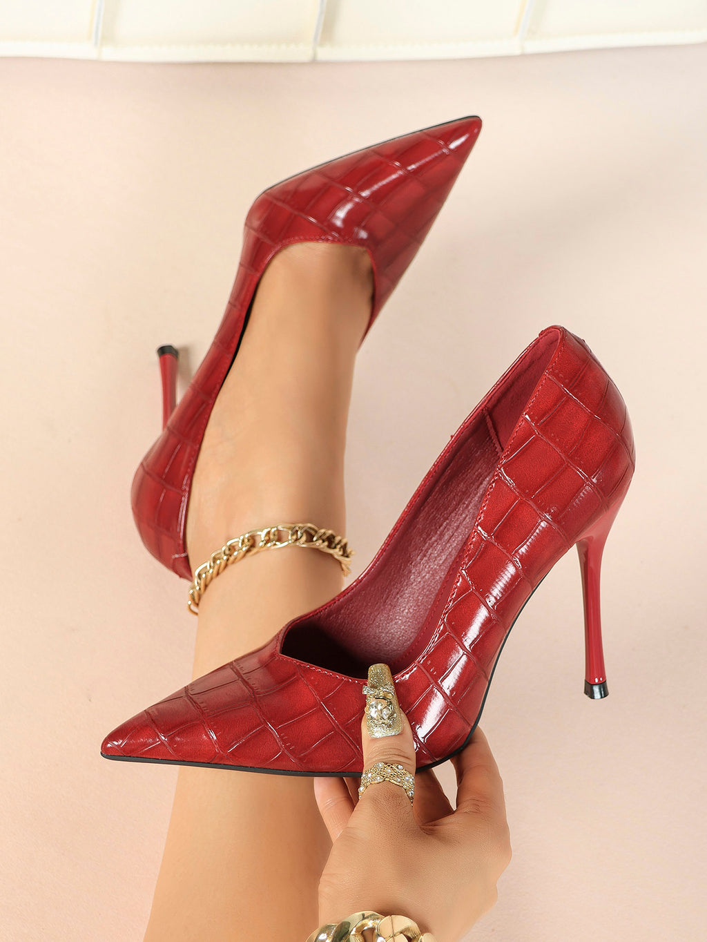 Pointed Toe Stiletto Heels Classic Formal Pumps for Business Office Daily Work
