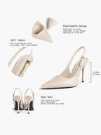 Women's Slingback Pointed Toe Heels-Timeless Elegant Pump