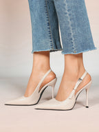 Women's Slingback Pointed Toe Heels-Timeless Elegant Pump