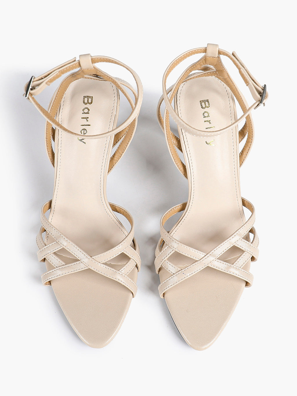 Crisscross Strappy Ankle Strap Metallic Silver Stiletto Sandals Party Date Night