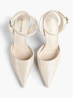 Classic Pointed Toe Ankle Strap Stilettos - Formal Event Heels