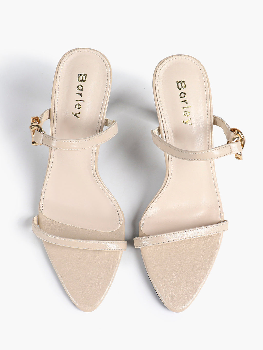 Chain Detail Open Toe High Heel Mules - Daily Party Sandals
