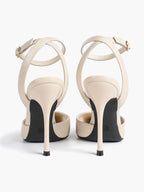 Classic Pointed Toe Ankle Strap Stilettos - Formal Event Heels