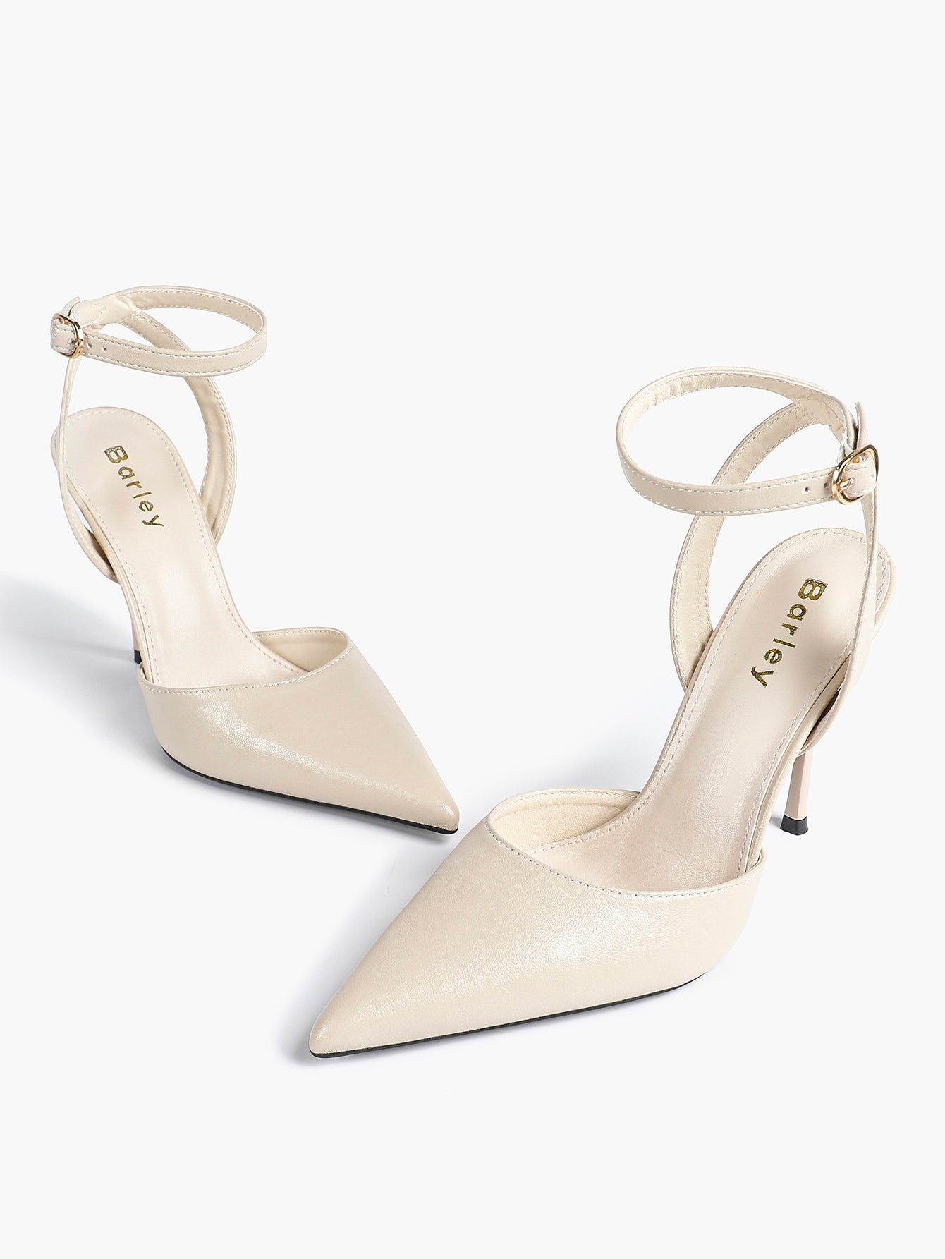 Classic Pointed Toe Ankle Strap Stilettos - Formal Event Heels