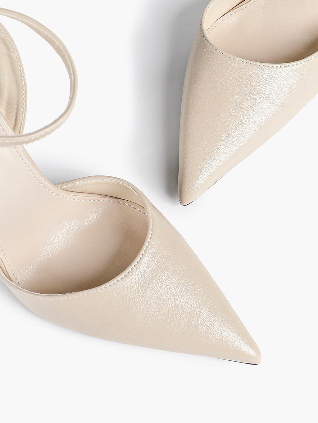 Classic Pointed Toe Ankle Strap Stilettos - Formal Event Heels