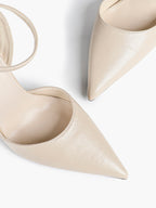 Classic Pointed Toe Ankle Strap Stilettos - Formal Event Heels
