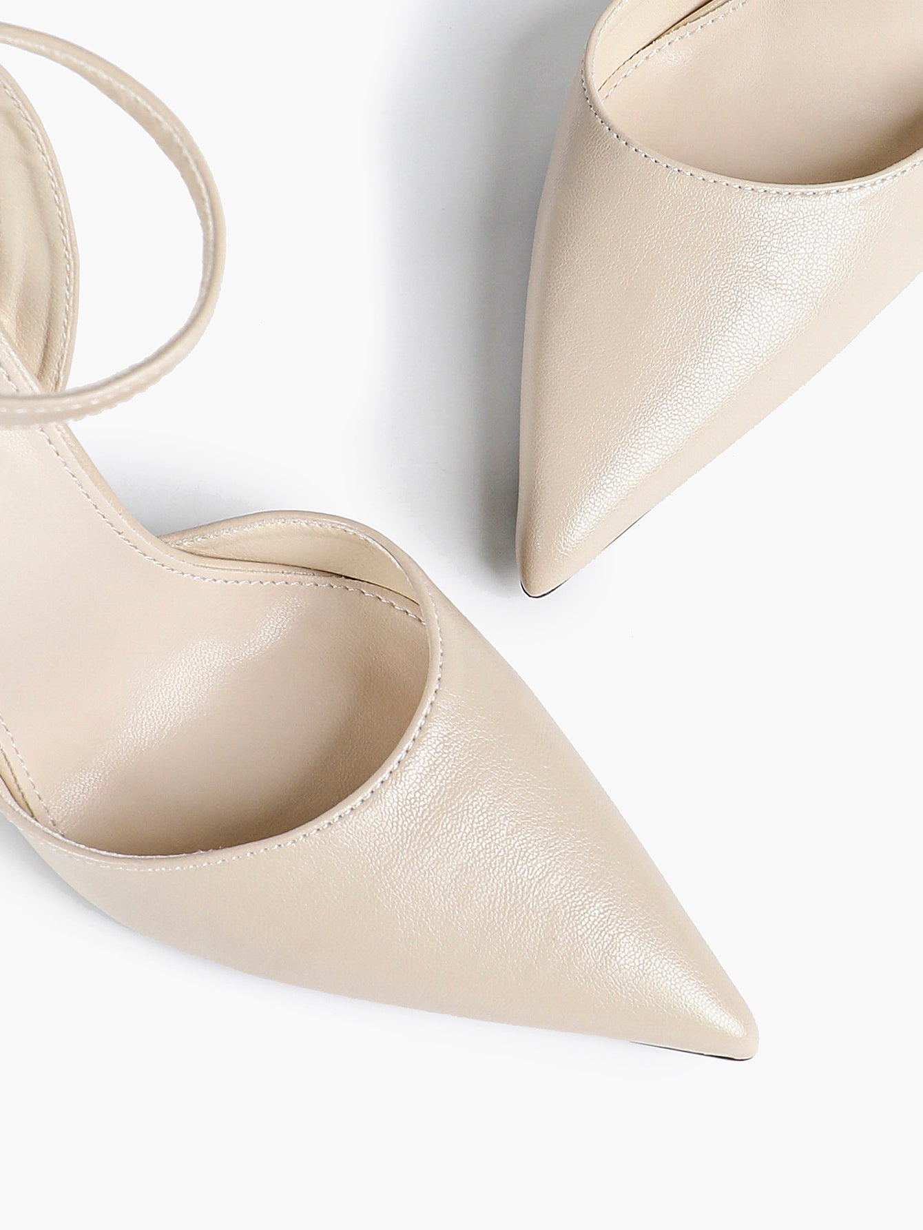 Classic Pointed Toe Ankle Strap Stilettos - Formal Event Heels