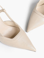 Pointed Toe Slingback Stiletto Heels | Elegant Dress Pumps
