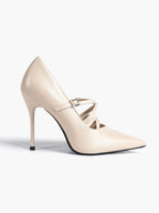 Cross Buckle Slingback Heels - Classic Pointed Toe Pumps