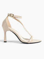 Women's Pointed Toe T-Strap High Heel Sandals -Summer, Wedding Guest, Date Night