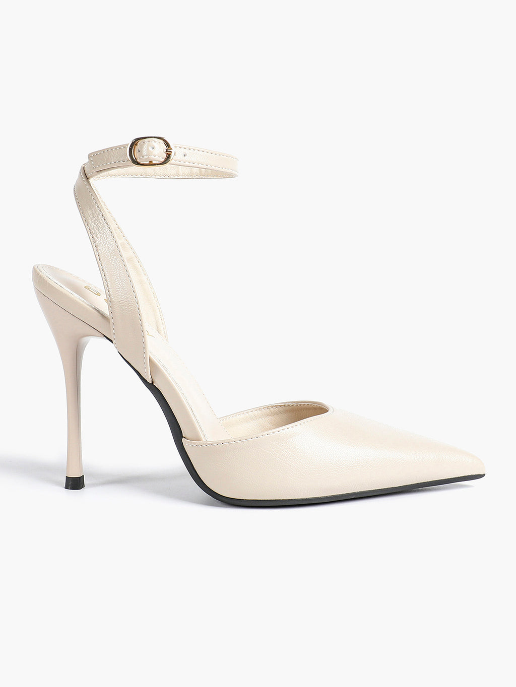 Classic Pointed Toe Ankle Strap Stilettos - Formal Event Heels