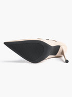 Cross Buckle Slingback Heels - Classic Pointed Toe Pumps