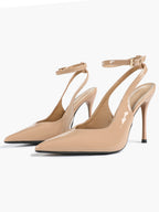 Pointed Toe Ankle Strap Classic Heels – Office Evening Pumps