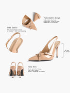 Women's Buckle Accent Pointed Toe Pumps Heels - Party Date Night Heels