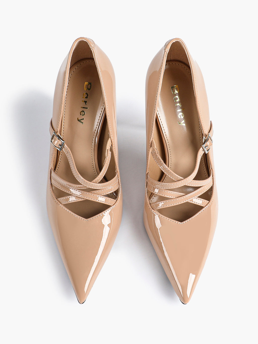Cross Buckle Slingback Heels - Classic Pointed Toe Pumps